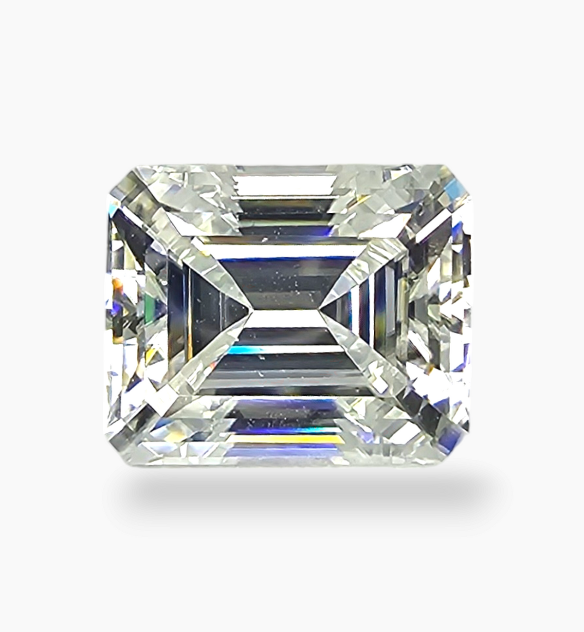 Loose Moissanite Stone Emerald Cut Shape 4.94 Carats Size 11x9mm