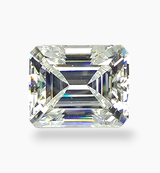 Loose Moissanite Stone Emerald Cut Shape 4.94 Carats Size 11x9mm