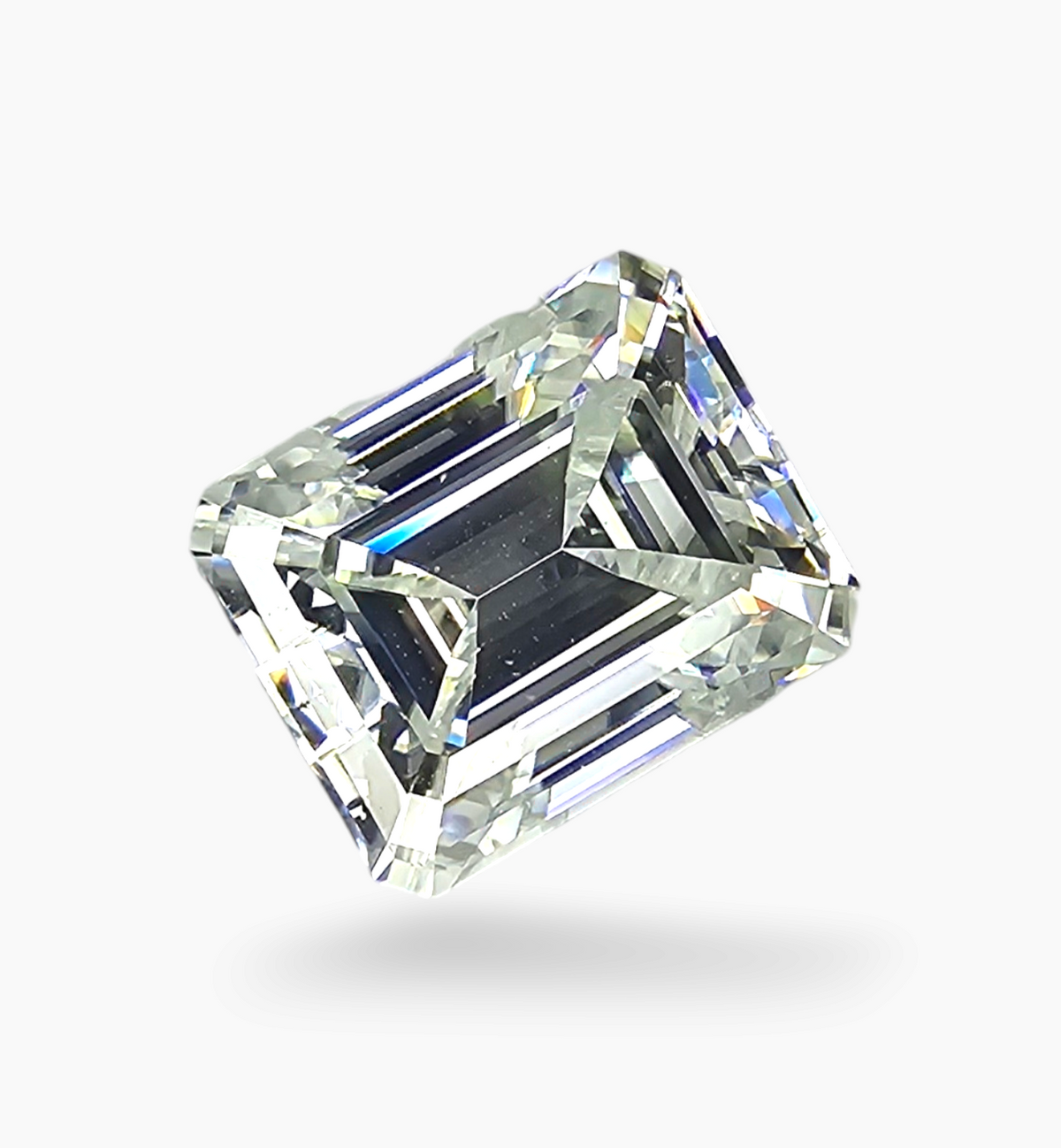 Loose Moissanite Stone Emerald Cut Shape 4.94 Carats Size 11x9mm