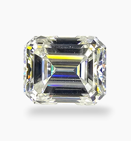 Loose Moissanite Stone Emerald Cut Shape 5.23 Carats Size 9x11mm