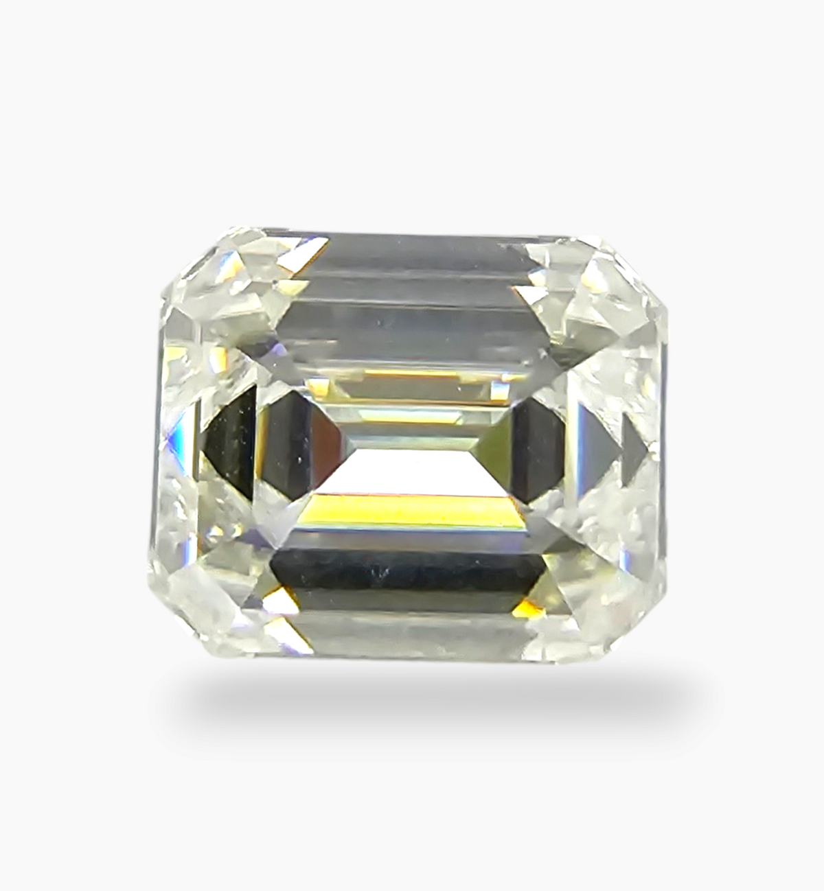 Loose Moissanite Stone Emerald Cut Shape 5.23 Carats Size 9x11mm
