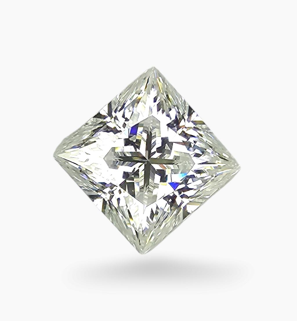 Loose Moissanite Stone Princess Cut Shape 3.83 Carats Size 9x9mm