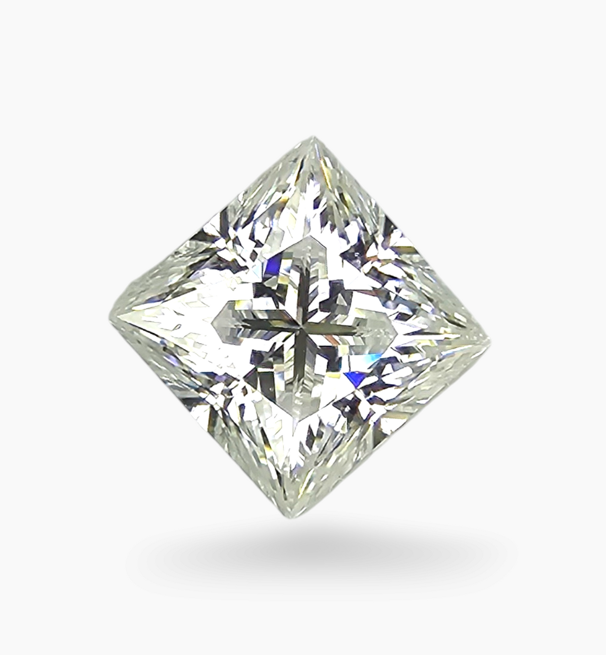 Loose Moissanite Stone Princess Cut Shape 3.83 Carats Size 9x9mm
