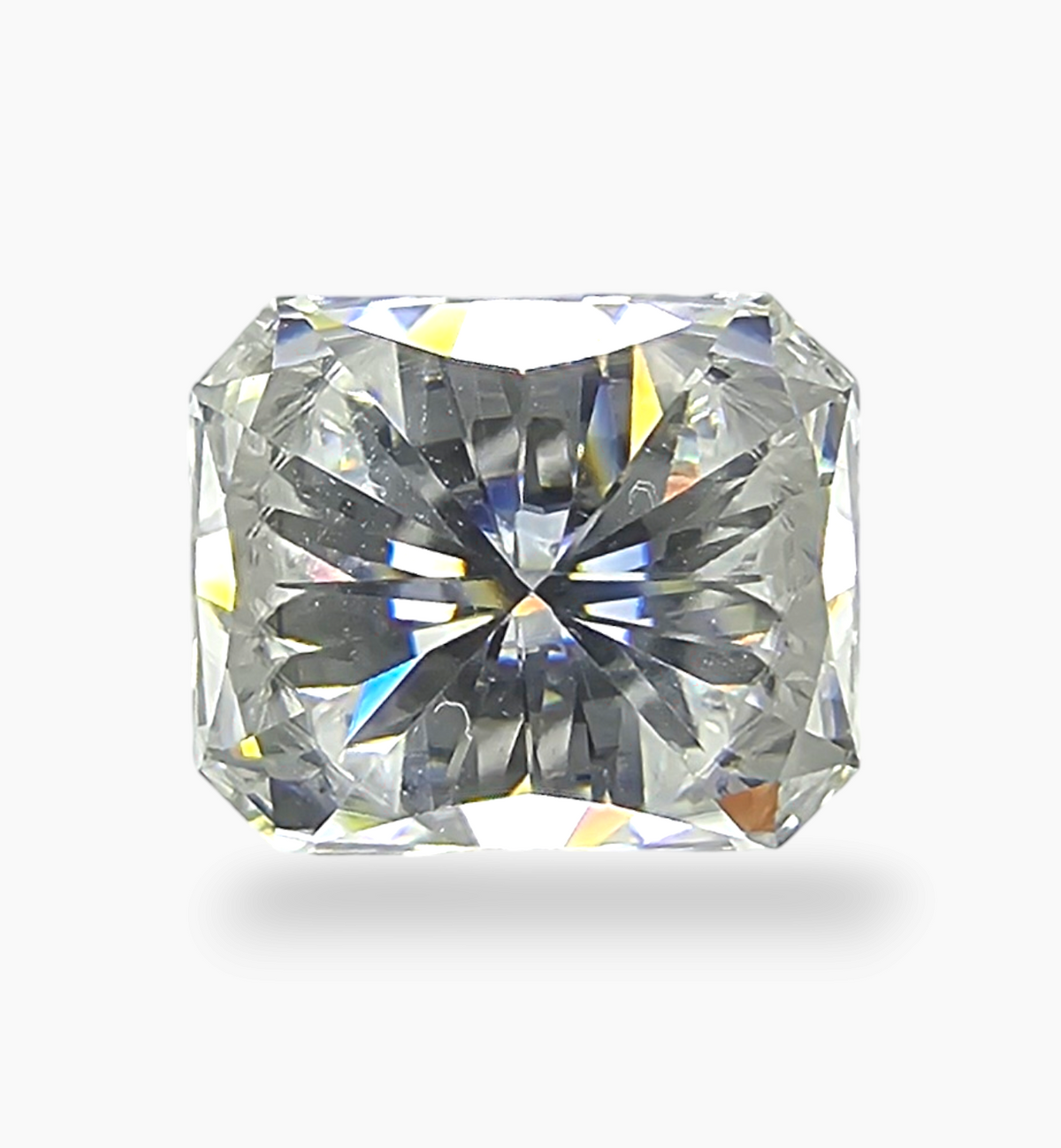 Loose Moissanite Stone Emerald Cut Shape 5.31 Carats Size 9x11mm