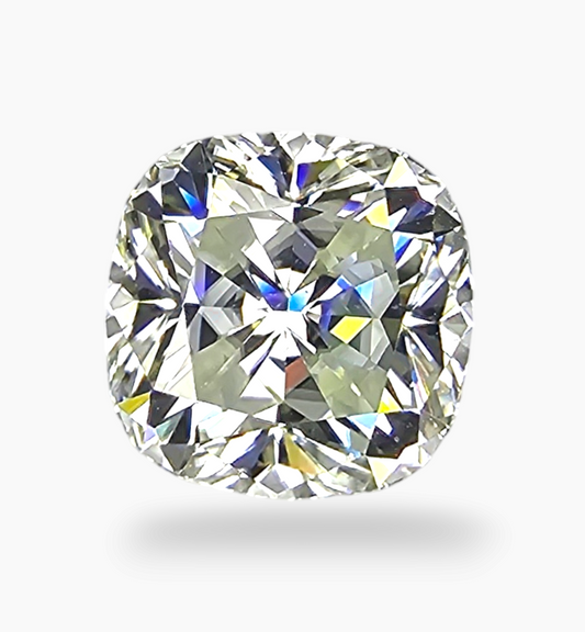 Loose Moissanite Stone Cushion Shape 4.54 Carats Size 10x10mm