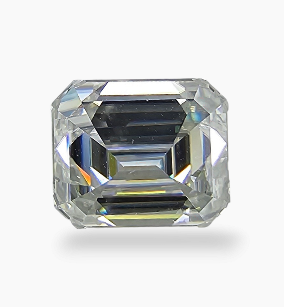 Loose Moissanite Stone Emerald Cut Shape 5.0 Carats Size 9x11mm