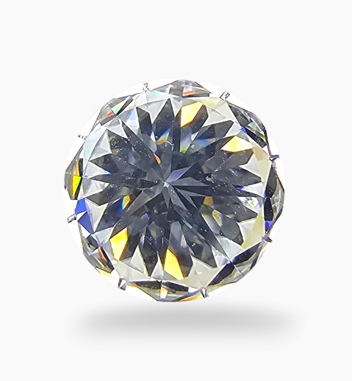 Loose Moissanite Stone Round Shape 5.73 Carats Size 12mm