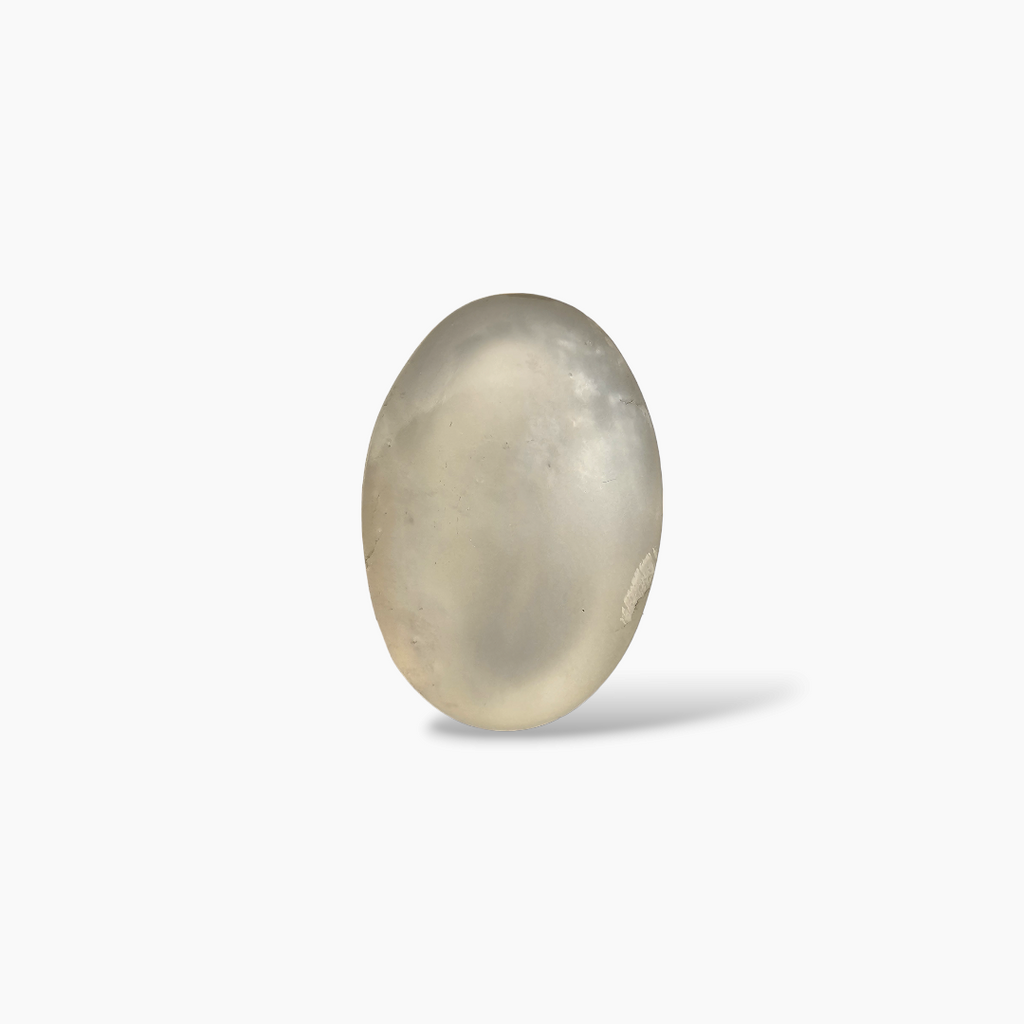 Natural Milky Moonstone Stone 12.56 Carats Oval Cabochon Shape ( 18x12 mm )