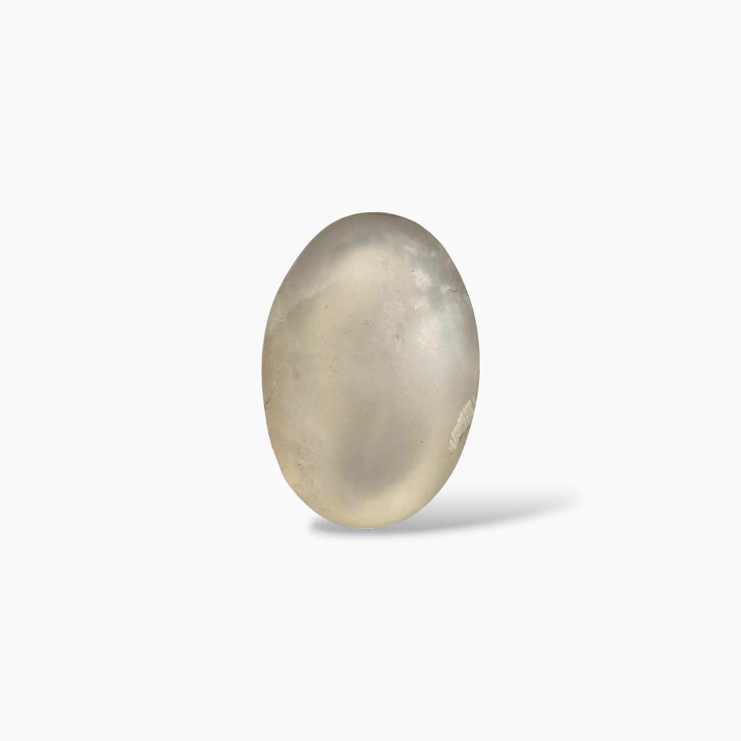 Natural Milky Moonstone Stone 12.56 Carats Oval Cabochon Shape ( 18x12 mm )