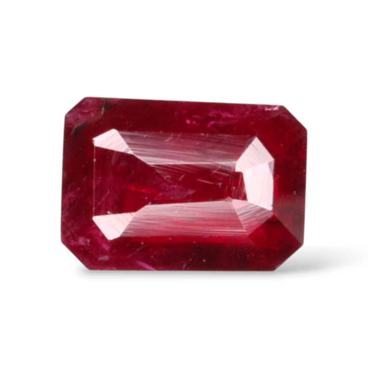 Mozambique Red Ruby Gemstone In Octagon Cut Shape 1.81 Carats 7.78x6.63x2.97mm Size