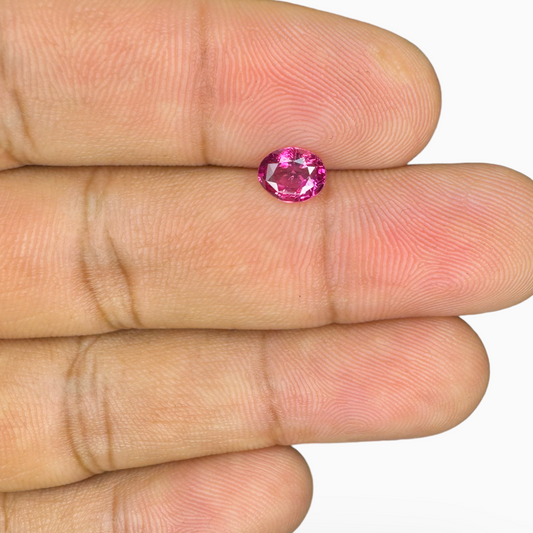 Mozambique Pinkish Ruby 1 Carats Oval Shape