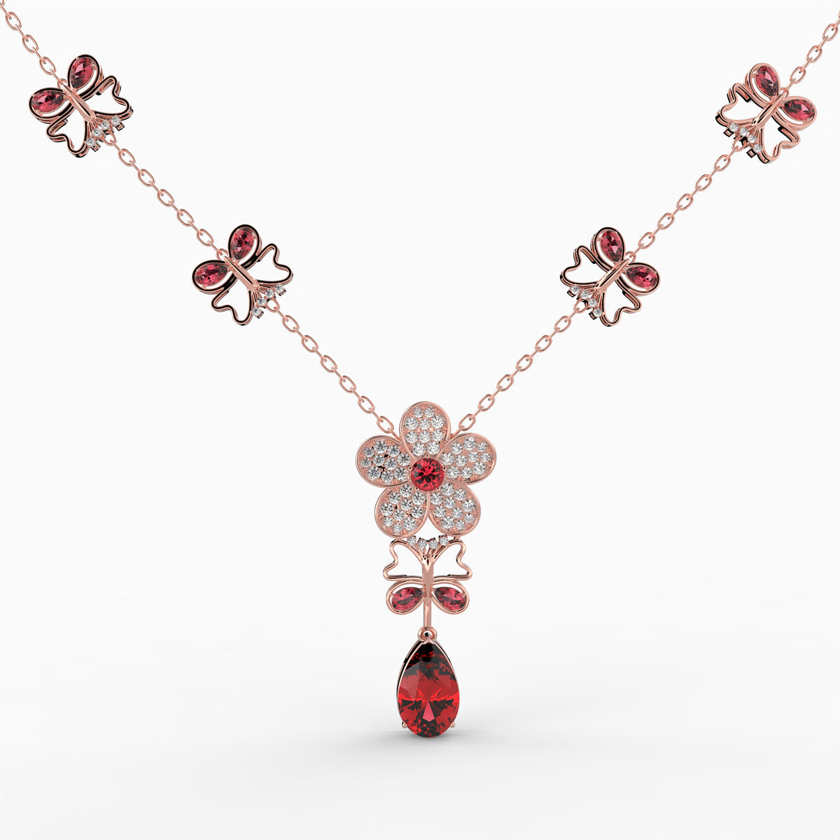 Mozambique Ruby Necklace - Tatiana