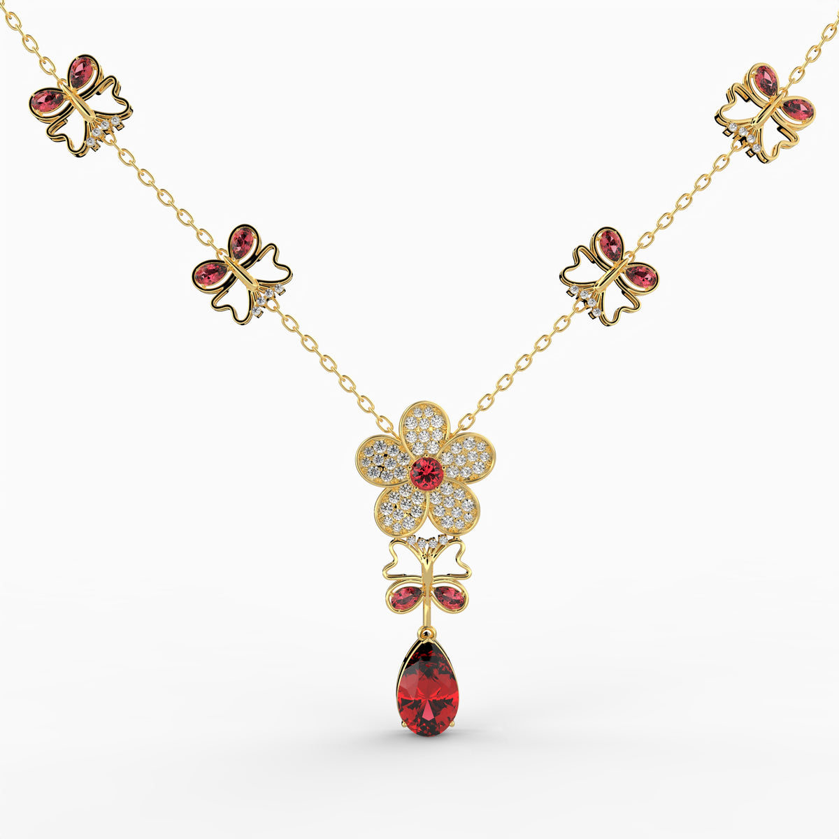 Mozambique Ruby Necklace - Tatiana