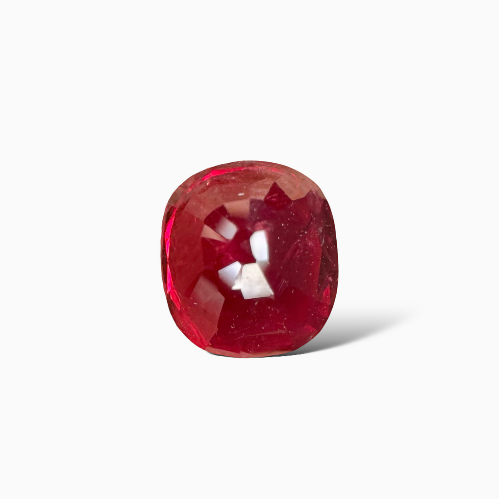 Mozambique Red Ruby 1.73 Carats in Cushion Cut for Sale