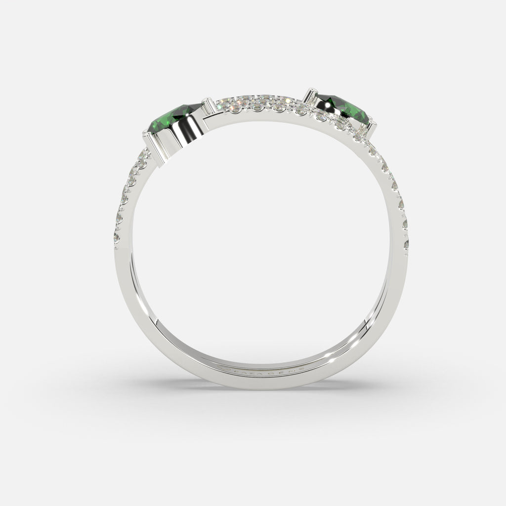 Najma Emerald Ring Silver