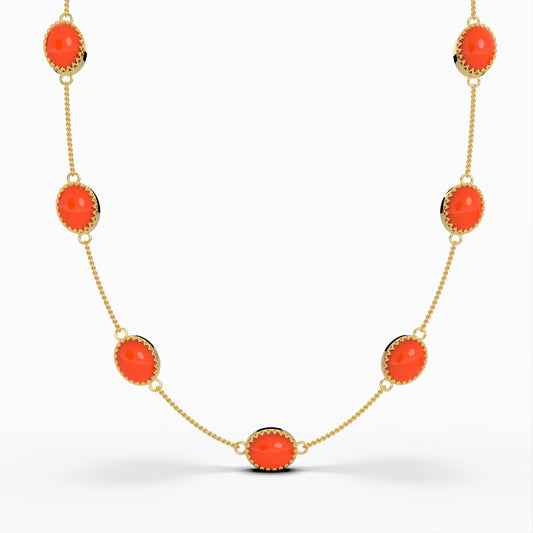 Natural Carnelian Necklace - Lily