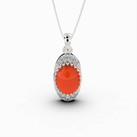 Natural Carnelian Pendant - Aurora