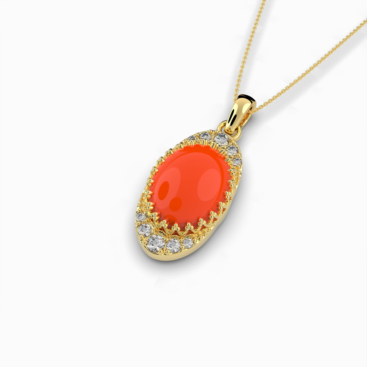 Natural Carnelian Pendant - Aurora
