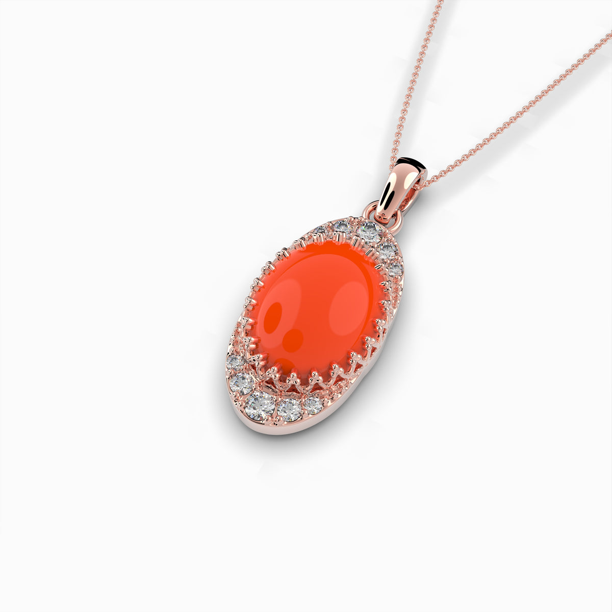 Natural Carnelian Pendant - Aurora