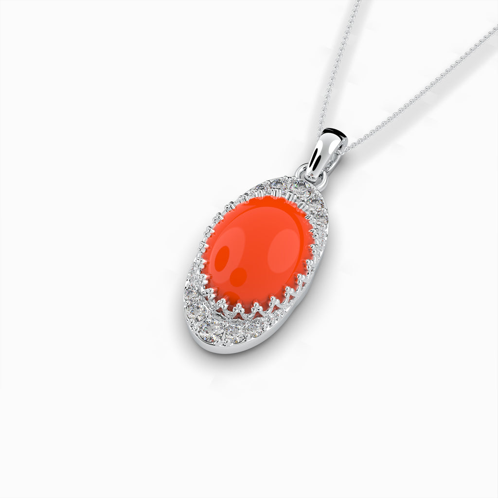Natural Carnelian Pendant - Aurora