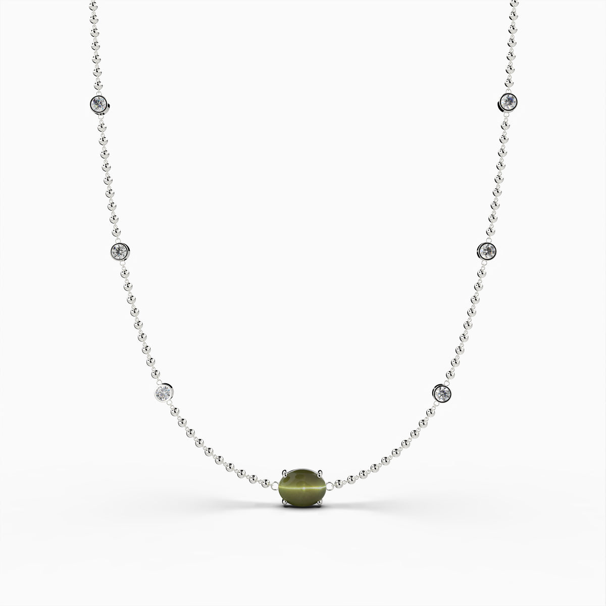 Natural Cats Eye Necklace - Ivy