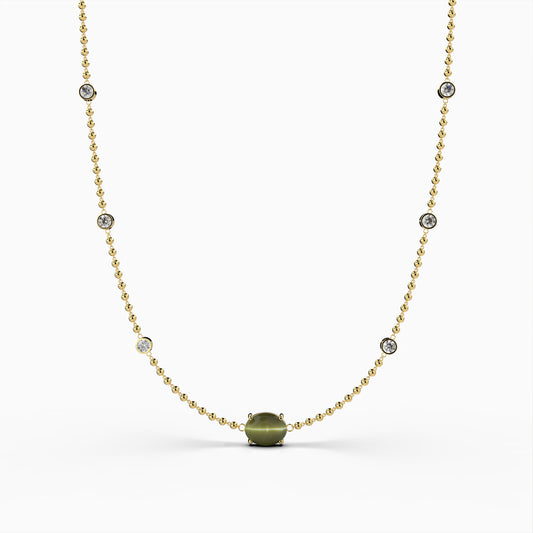 Natural Alexandrite Cats Eye Necklace - Ivy