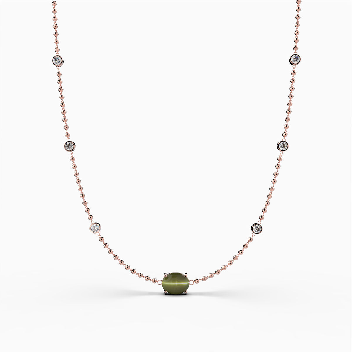 Natural Cats Eye Necklace - Ivy