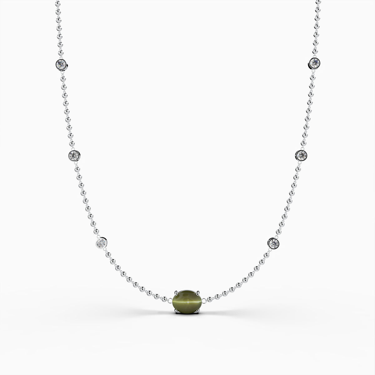 Natural Cats Eye Necklace - Ivy