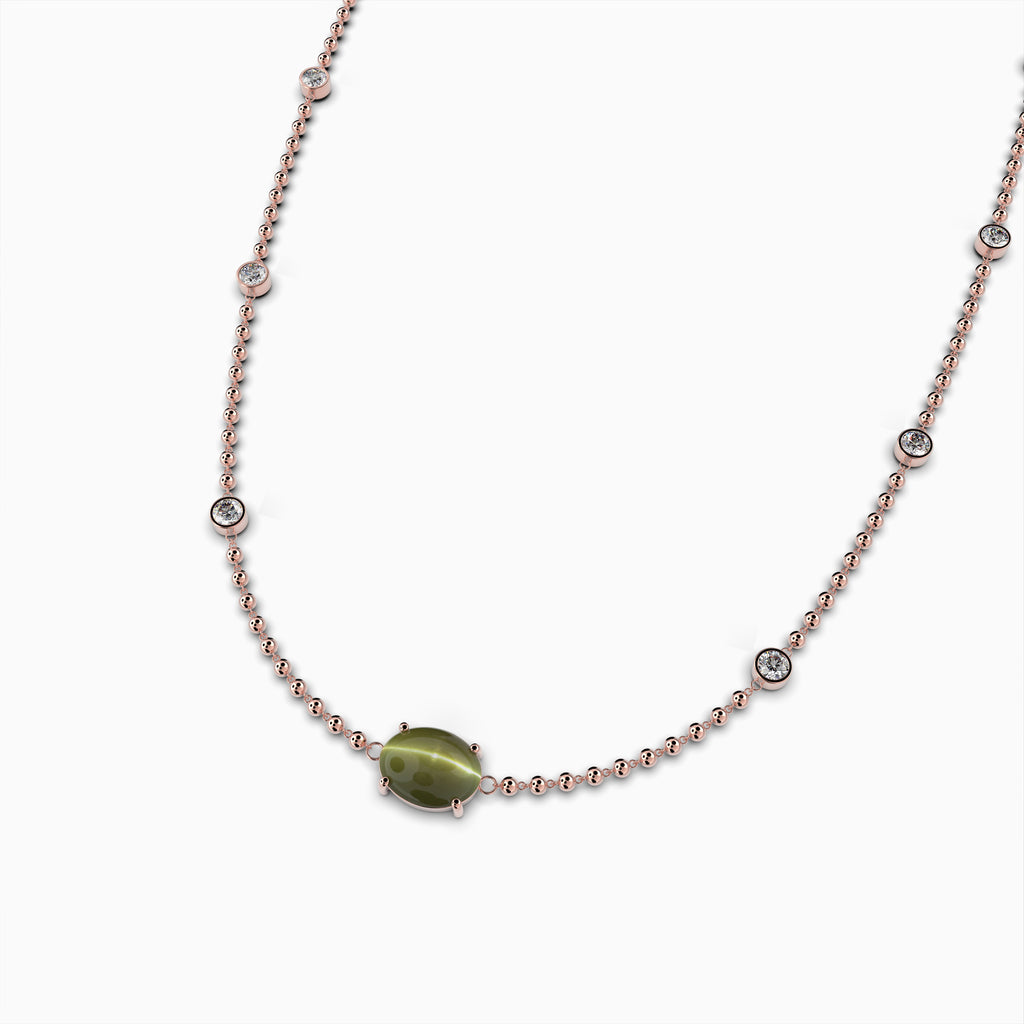 Natural Cats Eye Necklace - Ivy