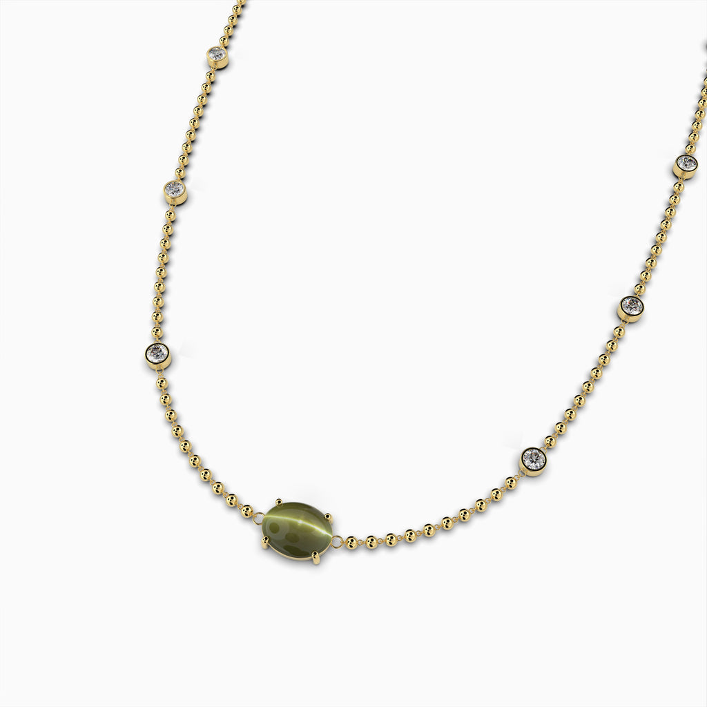 Natural Cats Eye Necklace - Ivy