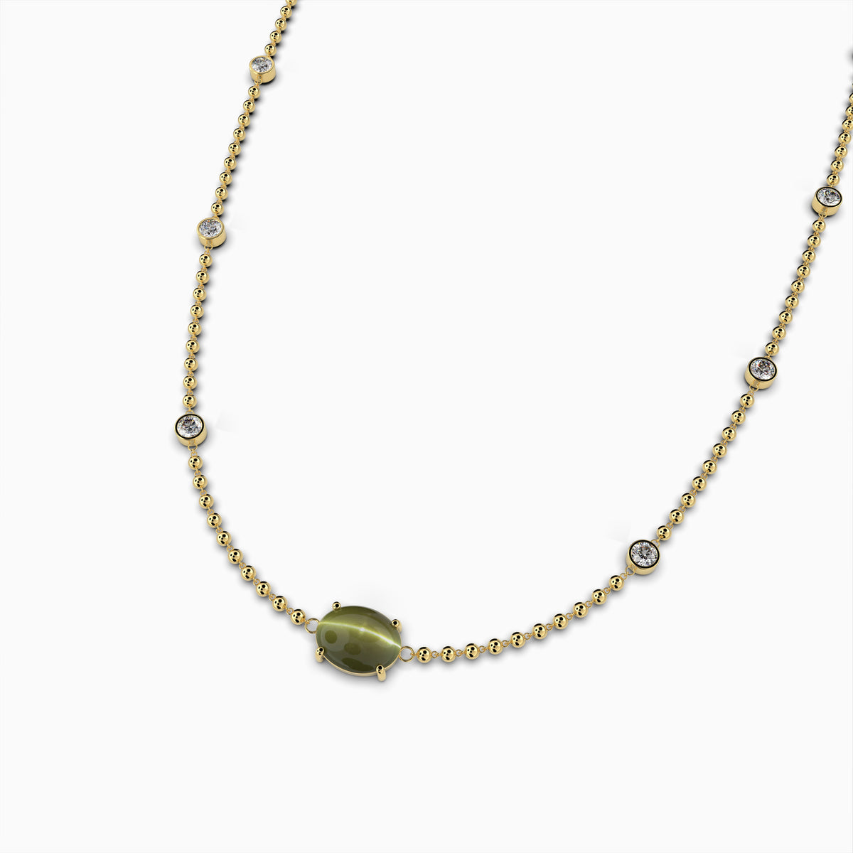 Natural Cats Eye Necklace - Ivy