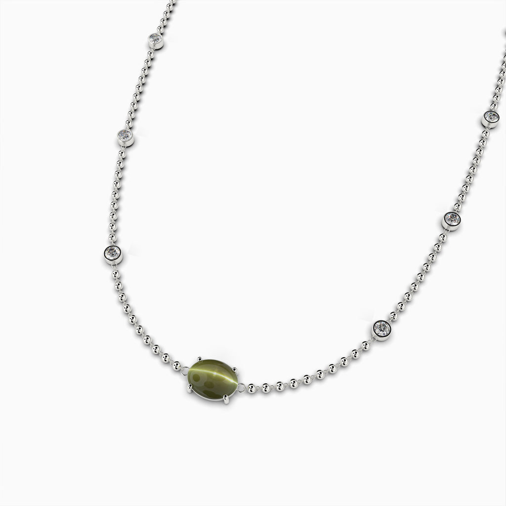 Natural Cats Eye Necklace - Ivy