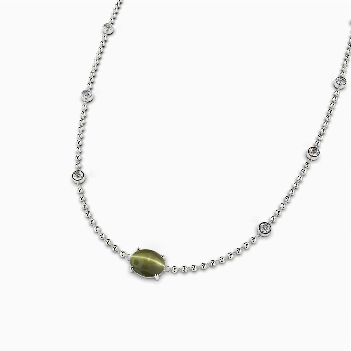 Natural Cats Eye Necklace - Ivy