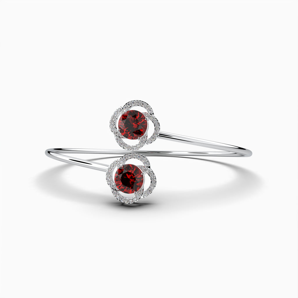 Natural Almandine Garnet Bangle - Lucy