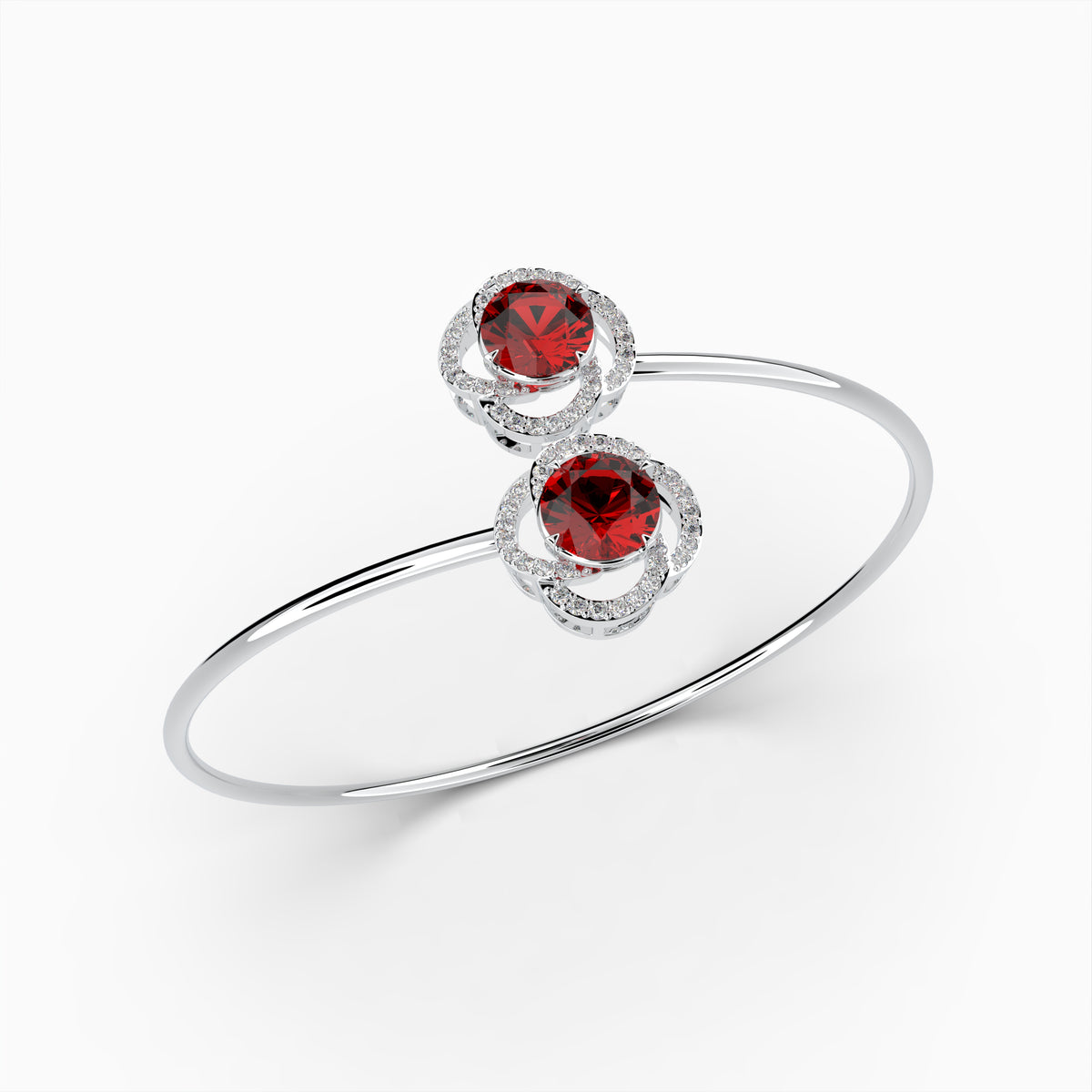 Natural Almandine Garnet Bangle - Lucy