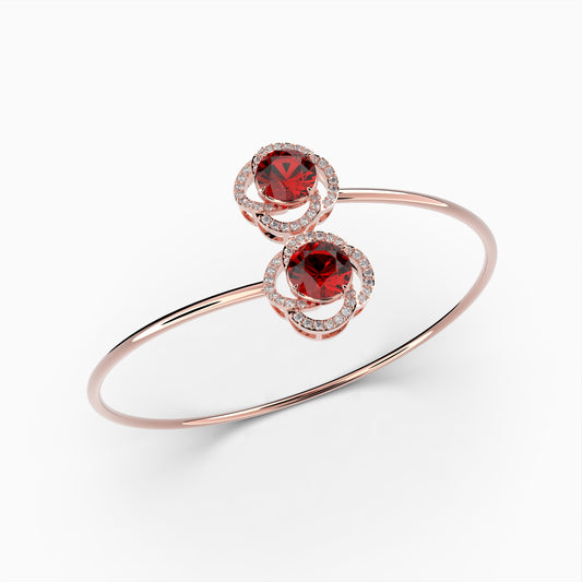 Natural Almandine Garnet Bangle - Lucy