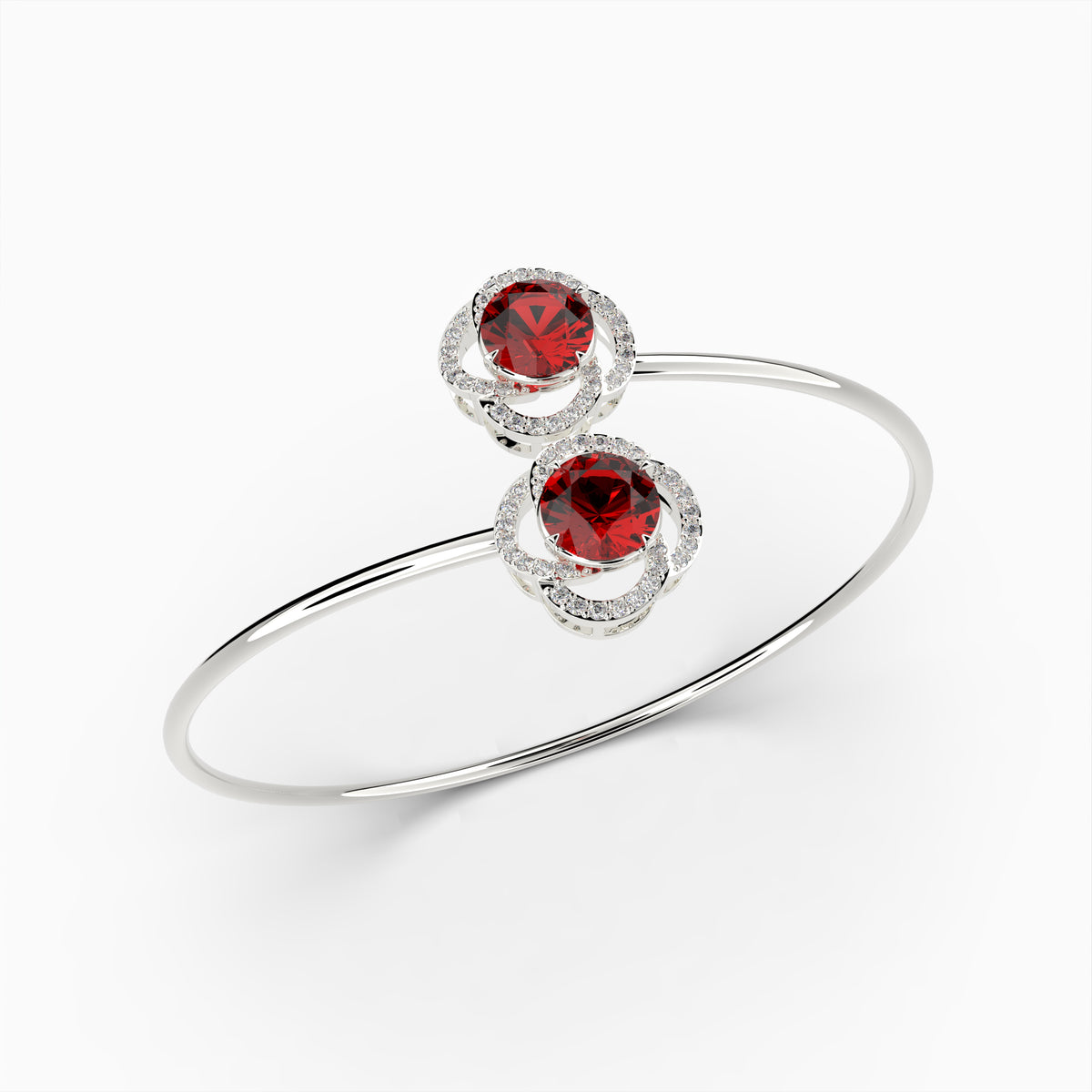 Natural Almandine Garnet Bangle - Lucy