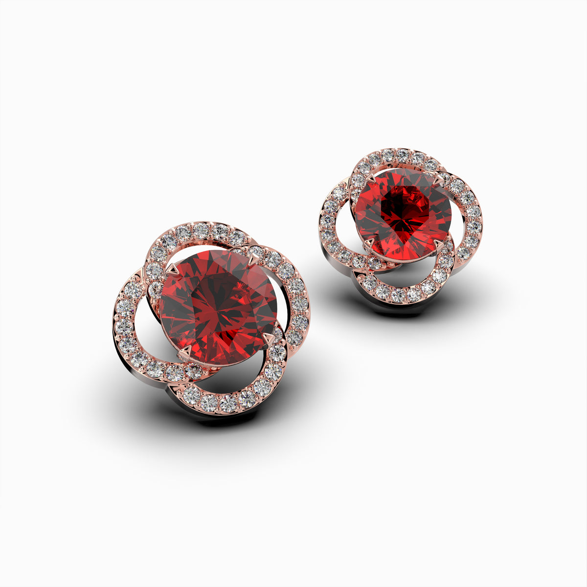 Natural Almandine Garnet Earring - Allochka
