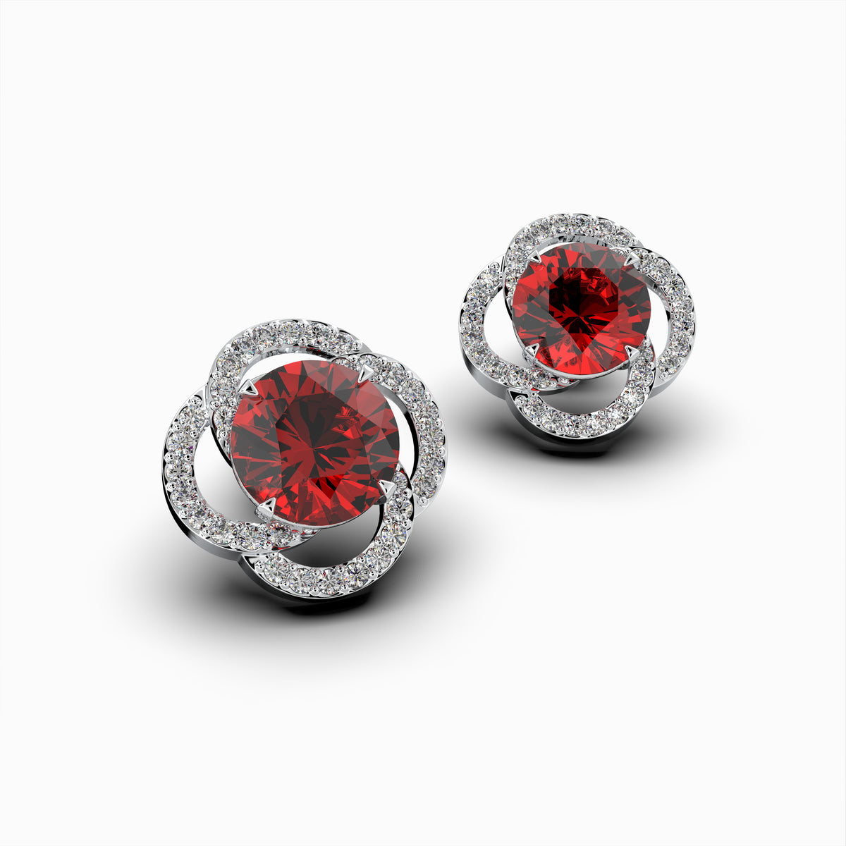 Natural Almandine Garnet Earring - Allochka