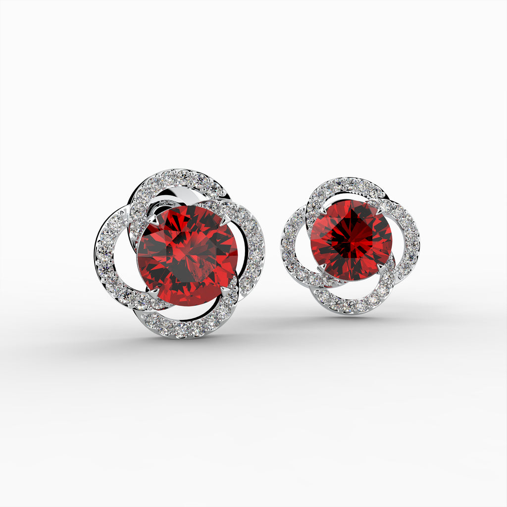 Natural Almandine Garnet Earring - Allochka