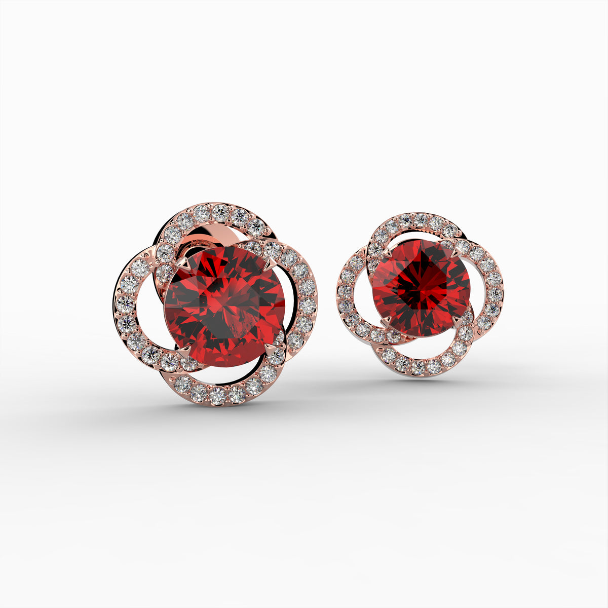 Natural Almandine Garnet Earring - Allochka