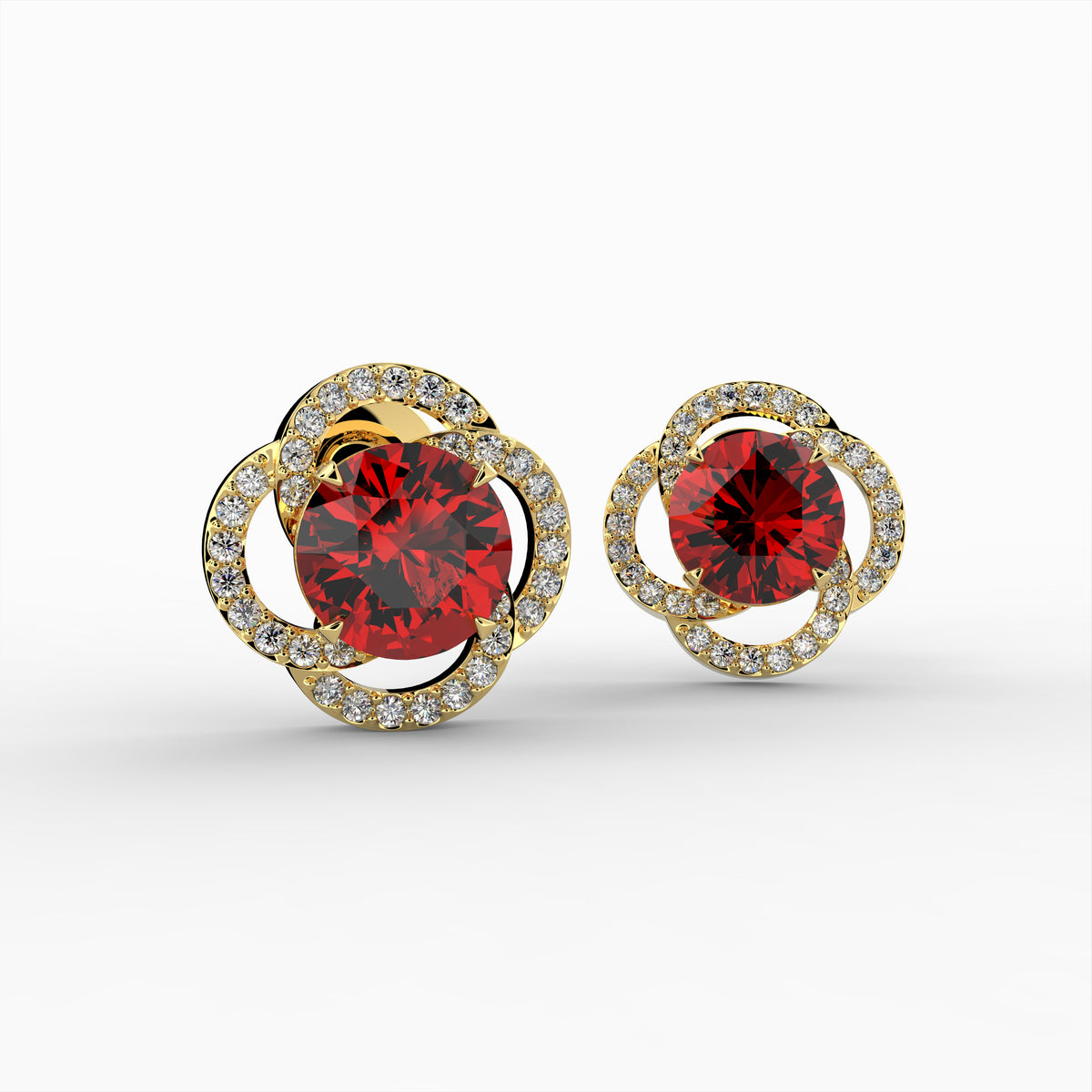 Natural Almandine Garnet Earring - Allochka