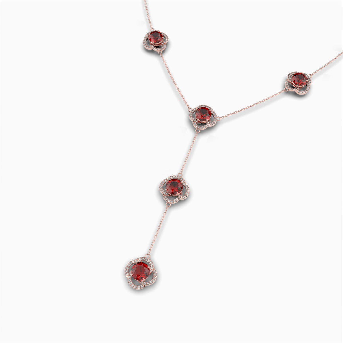 Natural Almandine Garnet Necklace - Lillian