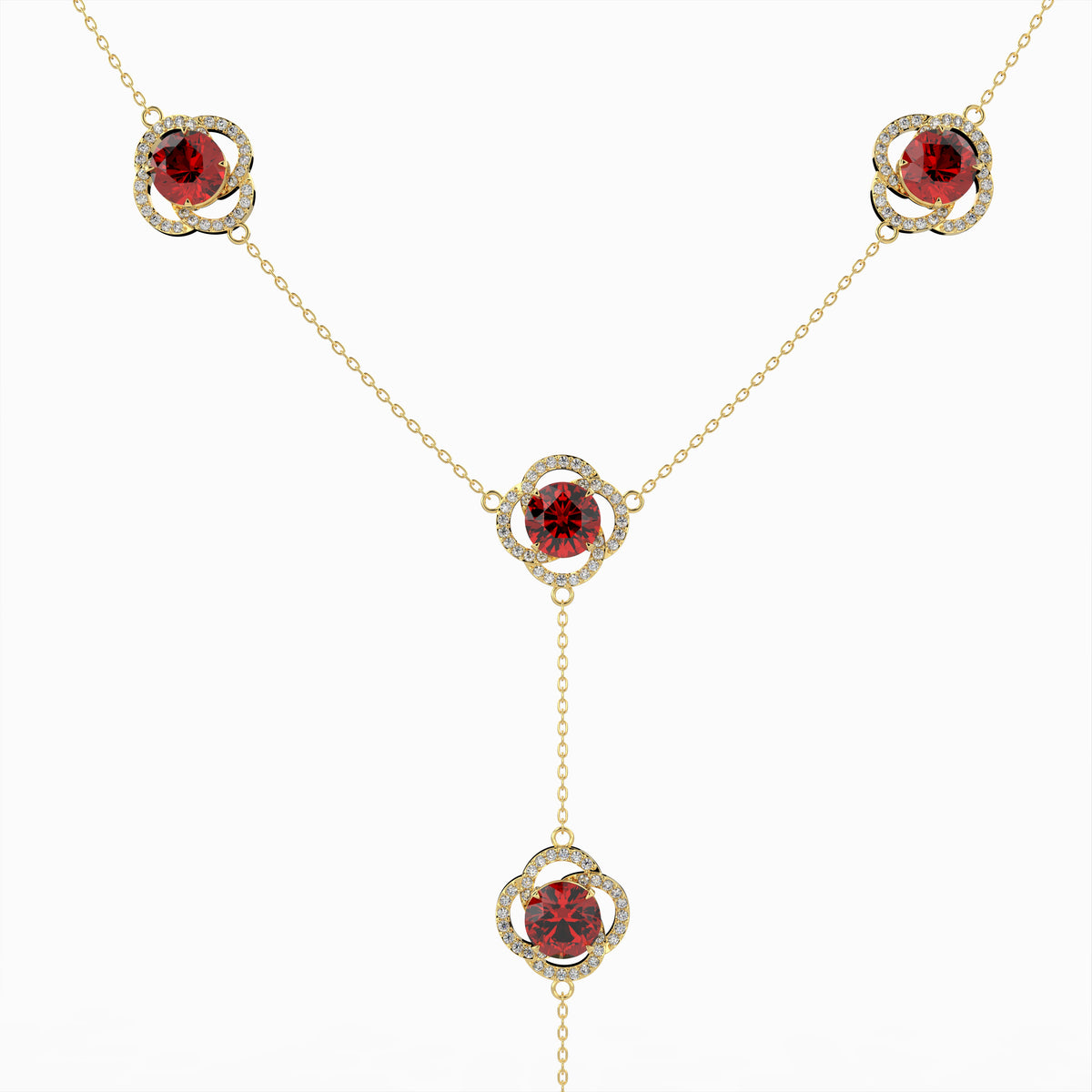 Natural Almandine Garnet Necklace - Lillian
