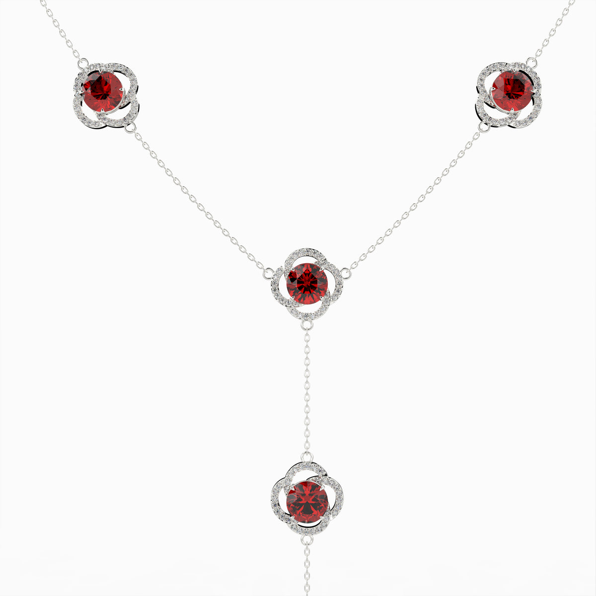 Natural Almandine Garnet Necklace - Lillian
