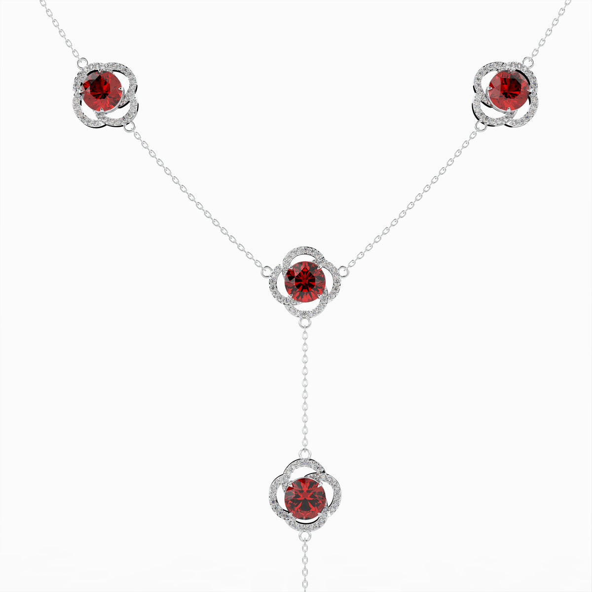 Natural Almandine Garnet Necklace - Lillian