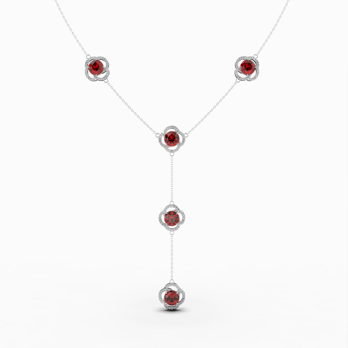 Natural Almandine Garnet Necklace - Lillian