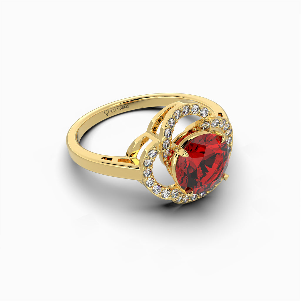 Natural Almandine Garnet Ring