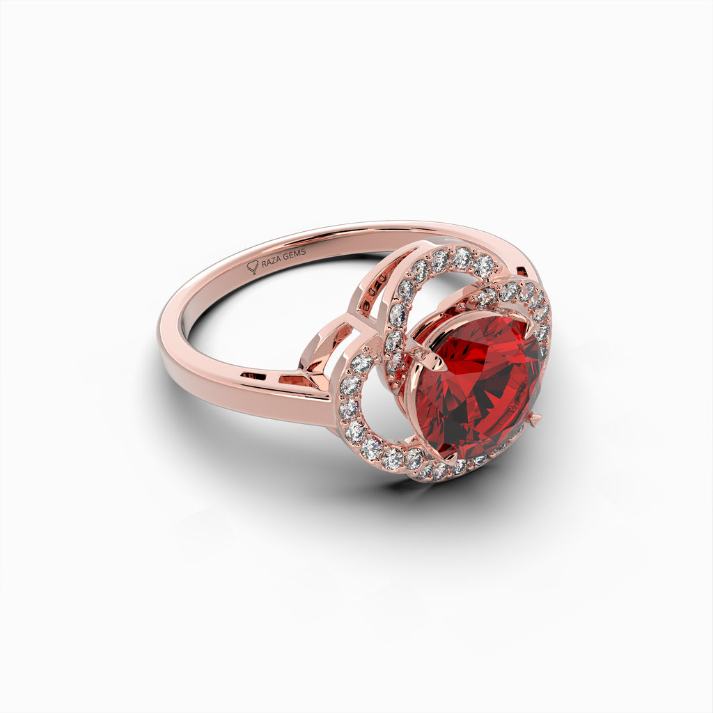 Natural Almandine Garnet Ring