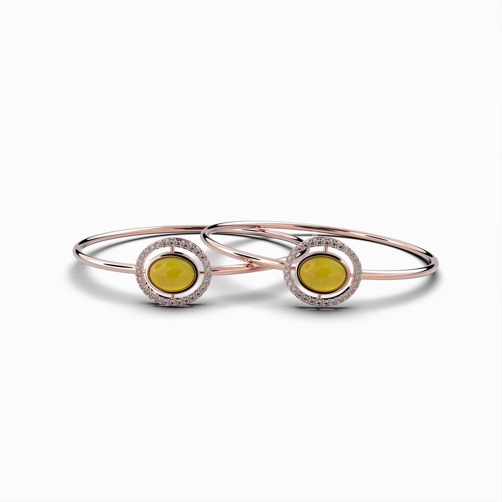 Natural Amber Bangles - Maya
